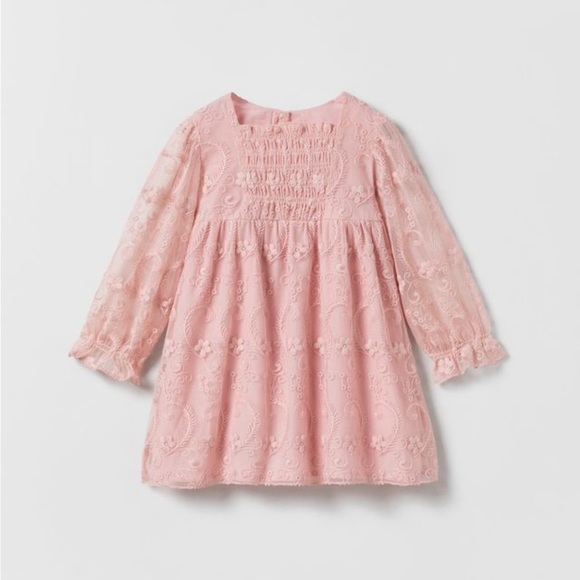 Zara embroidered tulle dress for baby girl, Size 18-24 months, Like new . - Picture 2 of 7